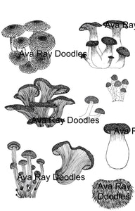 Funky Fungi Print (8"x10")