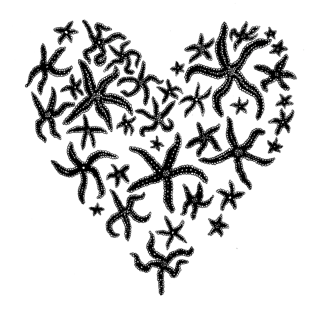 Starfish Heart Print