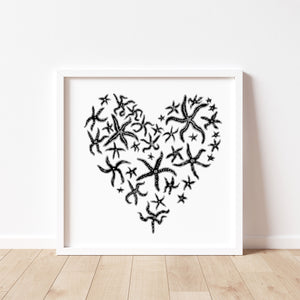 Starfish Heart Print